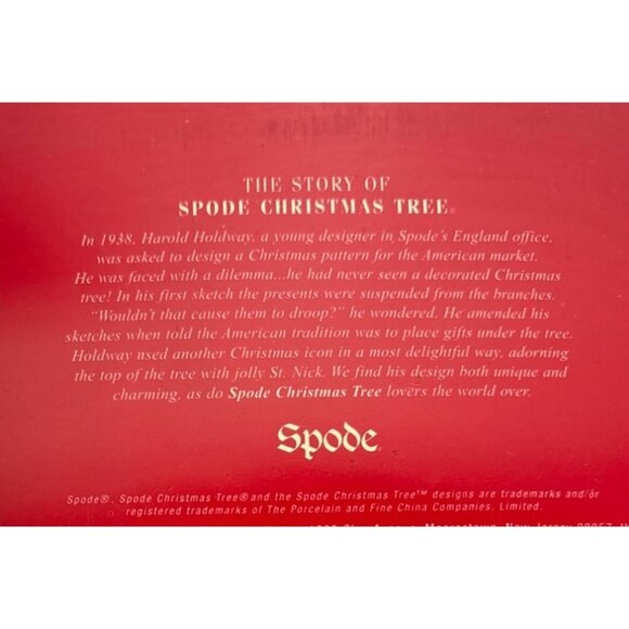 Spode Christmas Tree Star Shaped Ceramic Dish Peace Design 4.5 Inches New In Box - Picture 4 of 6